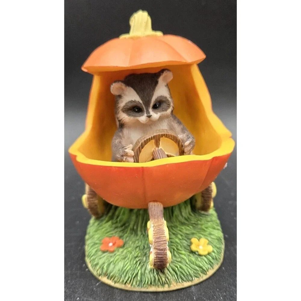 Fitz & Floyd Charming Tails Jack-O-Lantern Jalopy Halloween Pumpkin Candy Corn F